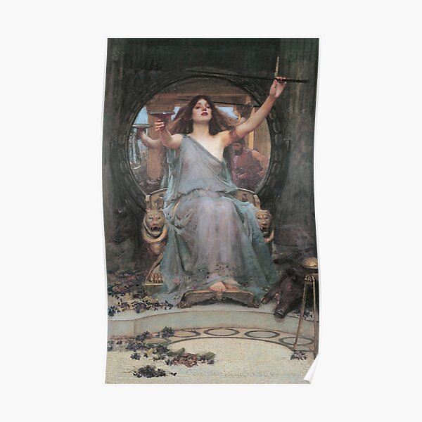 Vintage John William Waterhouse - Circe Offering The Cup To Odysseus 1891 Fine Art Poster