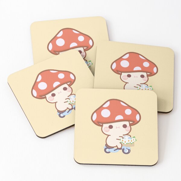 Item preview, Cartoon Mushroom Biking designed and sold by cutecozynook.