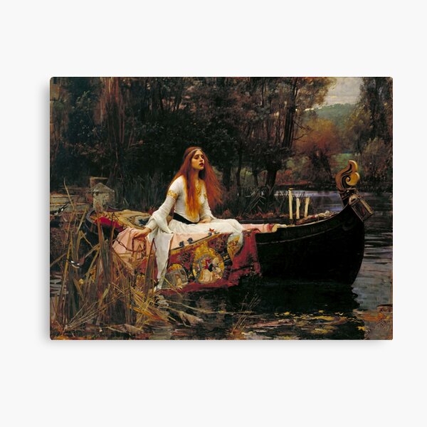 Vintage John William Waterhouse - Lady of Shalott 1888 Fine Art Canvas Print