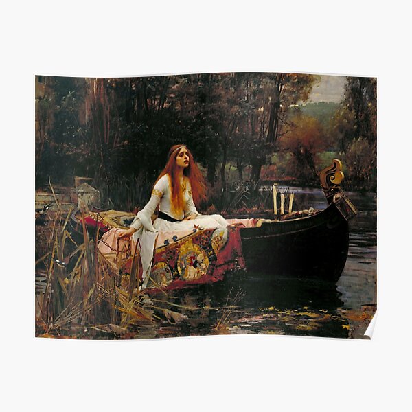 Vintage John William Waterhouse - Lady of Shalott 1888 Fine Art Poster