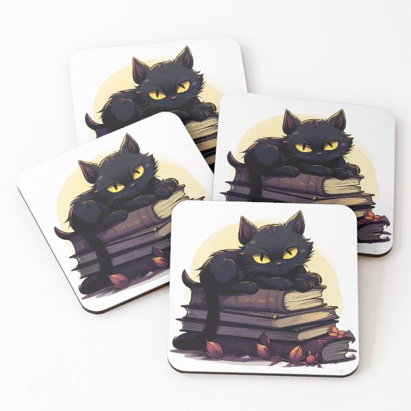 Item preview, Cat with books designed and sold by ARTelierDigital.