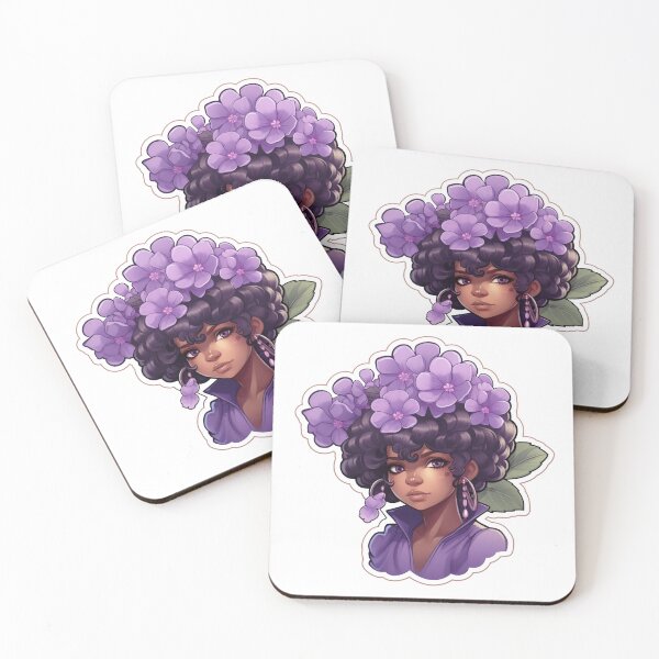 Item preview, Elegant African Violet Plant-Infused Lady Art designed and sold by ant-printon.