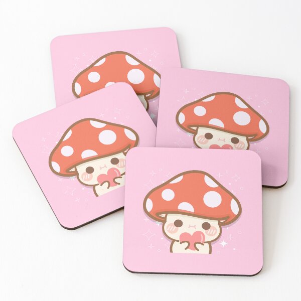 Item preview, Cartoon Mushroom Heart designed and sold by cutecozynook.