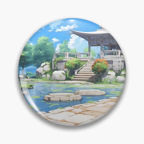 Artikelvorschau, Japanese Temple 3 – Anime Wallpaper entworfen und verkauft von KAIGAME Art.