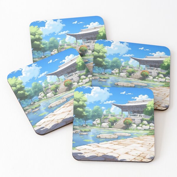 Item preview, Japanese Temple 3 – Anime Wallpaper designed and sold by KAIGAME Art.