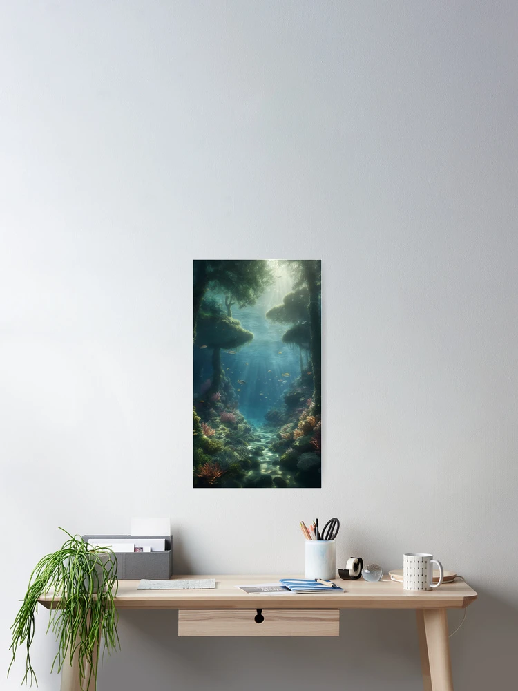 Thumbnail 2 of 3, Poster, Underwater Forest designed and sold by ROKANDESIGNART.