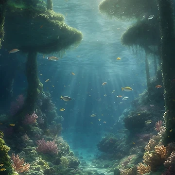 Artwork thumbnail, Underwater Forest by ROKANDESIGNART