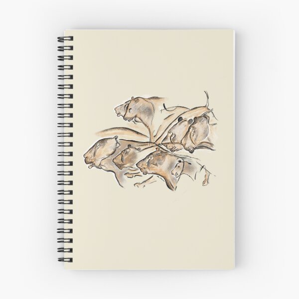 Item preview, Prehistoric cave painting of a pride of lions from the Chauvet Cave designed and sold by archbestos.