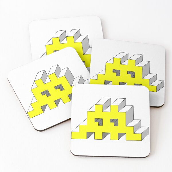 Item preview, Space invaders yellow / retro gaming designed and sold by Ben-Cha.