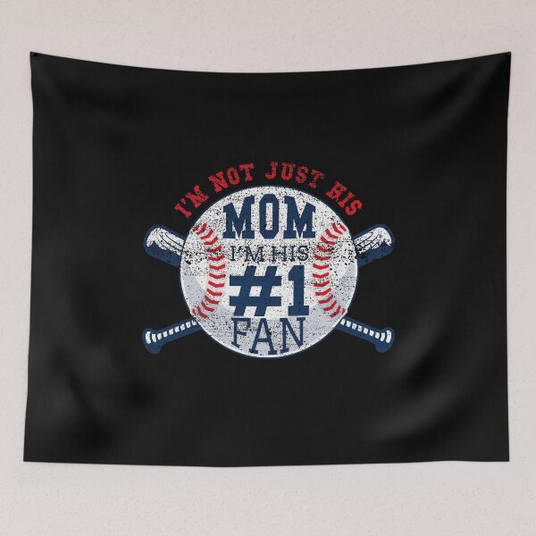 Item preview, Vintage Mom I'm his #1 Fan - Baseball - Softball Distressed T-Shirt designed and sold by themelonink.