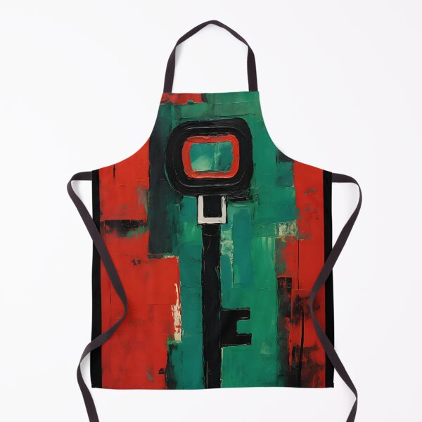 Item preview, The Key to Resolution- Fauvist Interpretation in Striking Black, Red, and Green Hues designed and sold by OlfactoART Studio.