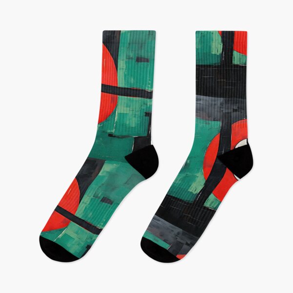 Item preview, Chromatic Clarity-The Vibrant Solution- Fauvist Expression in Black, Red, and Green Hues designed and sold by OlfactoART Studio.