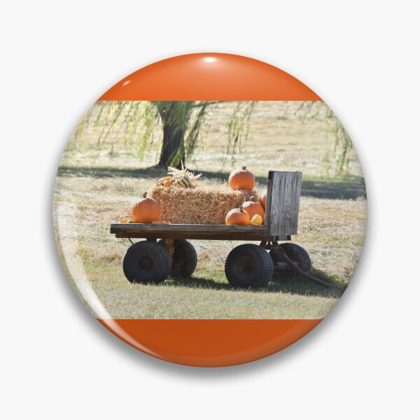 Item preview, Pumpkins and Straw Bale on Wagon Scene designed and sold by SEEphotos7171.