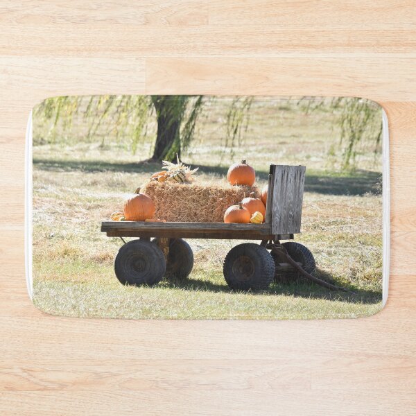 Item preview, Pumpkins and Straw Bale on Wagon Scene designed and sold by SEEphotos7171.