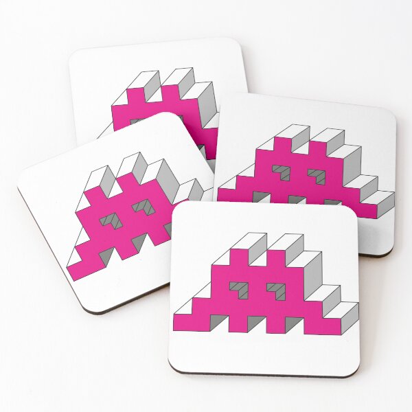Item preview, Space invaders pink / retro gaming designed and sold by Ben-Cha.
