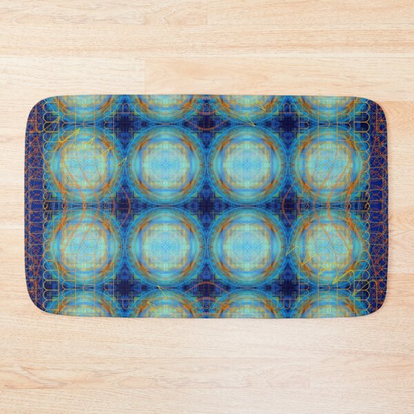 Item preview, Titanium Glow Squircles Quilt designed and sold by StudioBoomBoom.