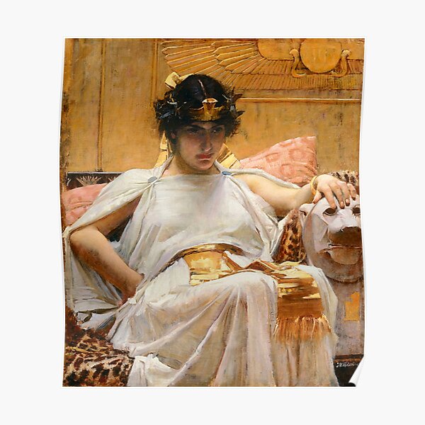 Vintage John William Waterhouse - Cleopatra 1888 Fine Art Poster