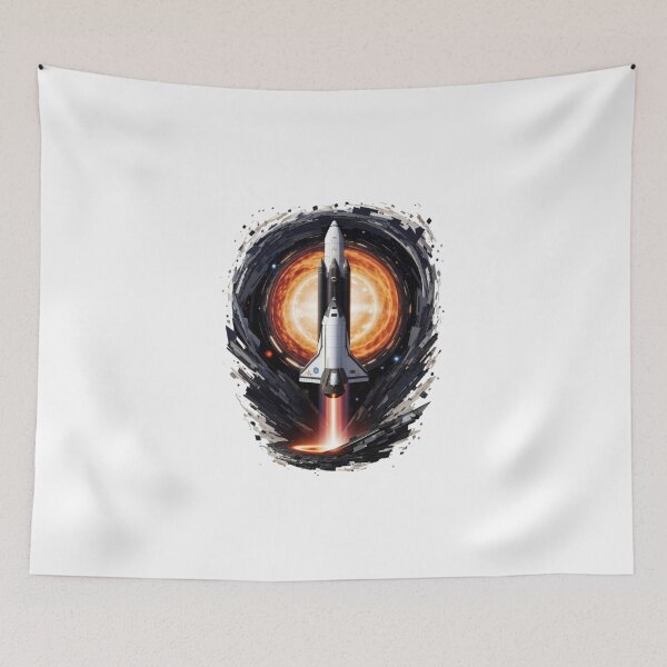 Item preview, Space shuttle coming through a Blackhall   designed and sold by NaturalDream.