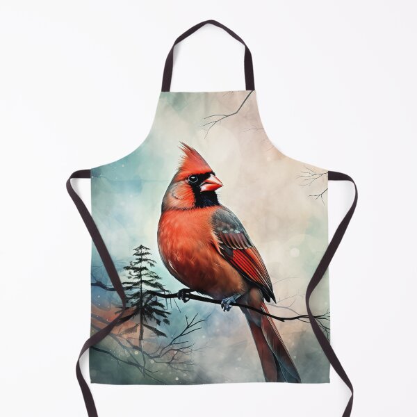 Item preview, Misty boreal watercolor cardinal designed and sold by etherElric.