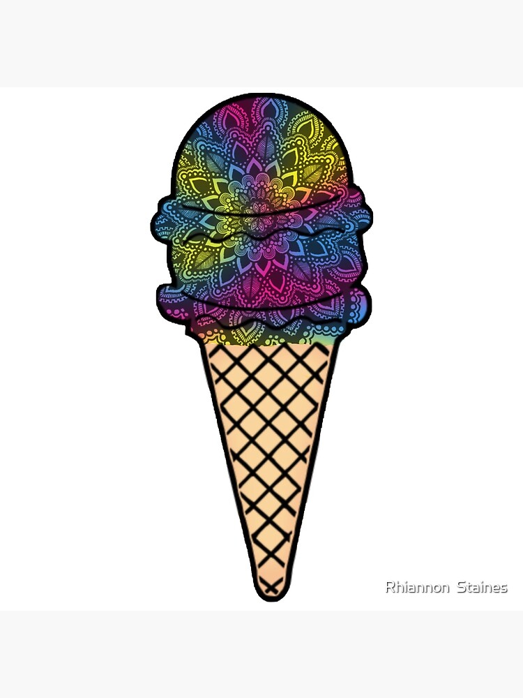 Ice cream Mandala" Art Board Print by artbyrhirhi | Redbubble