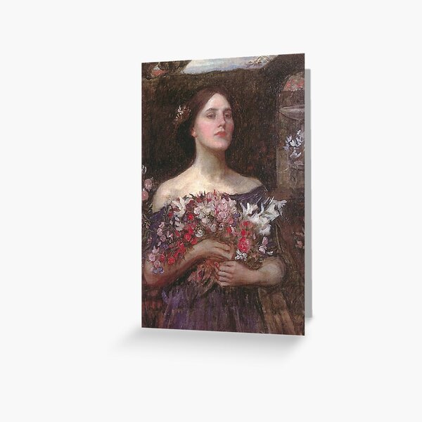 Vintage John William Waterhouse - Gather Ye Rosebuds 1908 Fine Art Greeting Card