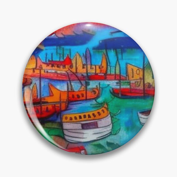 Item preview, Boats on river designed and sold by George Hutton Hunter.