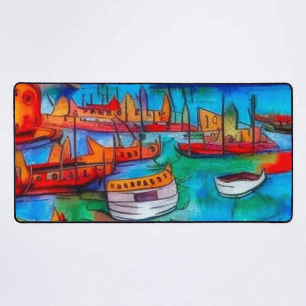 Item preview, Boats on river designed and sold by George Hutton Hunter.