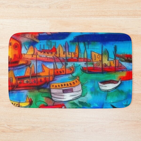 Item preview, Boats on river designed and sold by George Hutton Hunter.