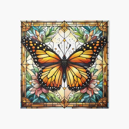 Item preview, Monarch Butterfly Stained Glass design  designed and sold by CattyCornerPOD.
