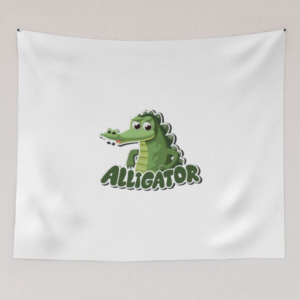 Item preview, Vector Art Cartoon Alligator Green designed and sold by FenwickDesign99.