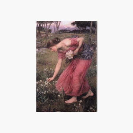 Vintage John William Waterhouse - Narciso 1912 Bellas Artes Lámina rígida