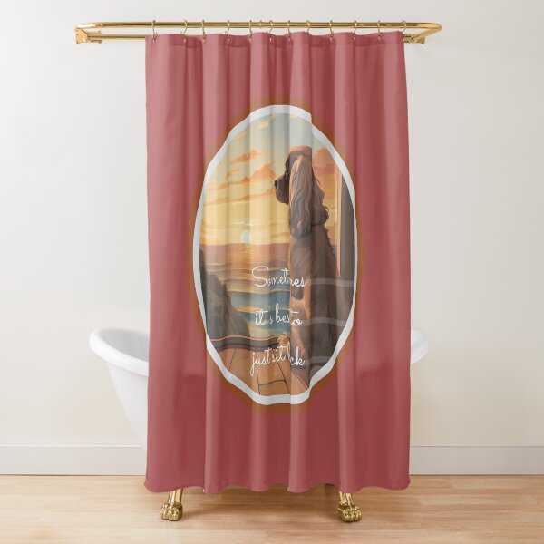 Plantilla de cortinas de ducha realista para baño interior