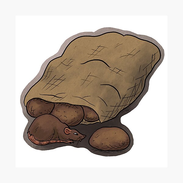 Item preview, Potato rat designed and sold by RootSpellStudio.