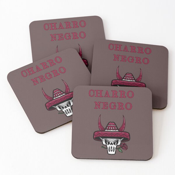 Item preview, Charro Negro Mexican dia de los muertos skull designed and sold by La Loca.