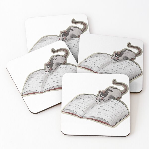 Item preview, Bookworm rat designed and sold by RootSpellStudio.