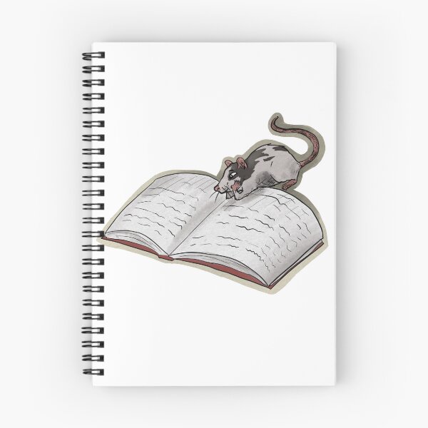 Item preview, Bookworm rat designed and sold by RootSpellStudio.