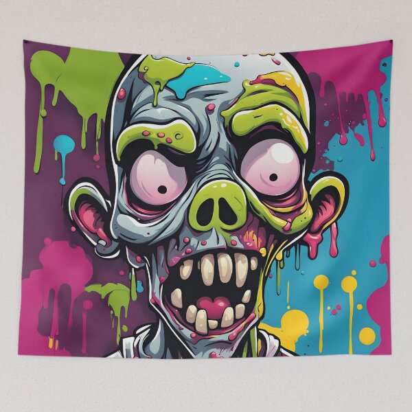 Item preview, Colorful Chaos: Paint-Drip Zombie designed and sold by javaoverride.