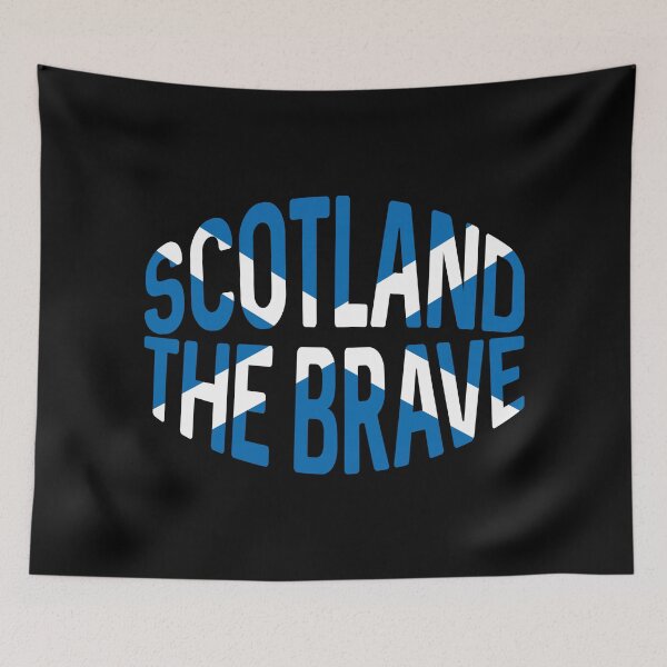 Artikelvorschau, SCOTLAND THE BRAVE, Saltire-Typografie-Design entworfen und verkauft von MacPean.