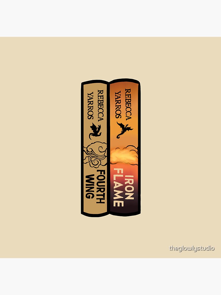 Fourth Wing And Iron Flame Books, By Rebbeca Yarros Pin for Sale by  theglowlystudio