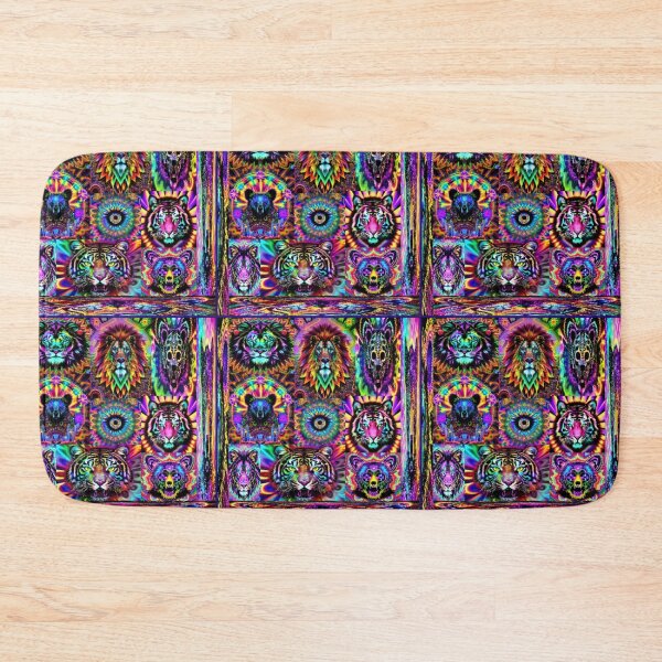 Item preview, Lions & Tigers & Bears Trippy Hippy Pattern designed and sold by DopeStick.