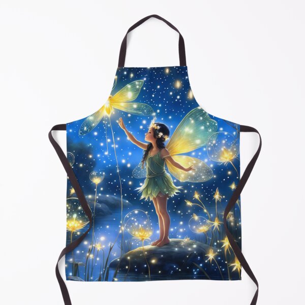 Item preview, Delicate flying fairy with magic wand golden shining wings designed and sold by aipaint.