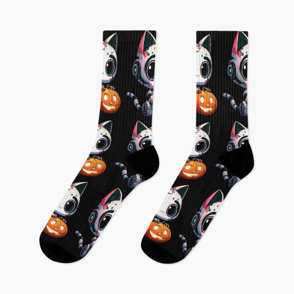 Item preview, Robo-Cat with Jack-O-Lantern! designed and sold by kukamatsu.
