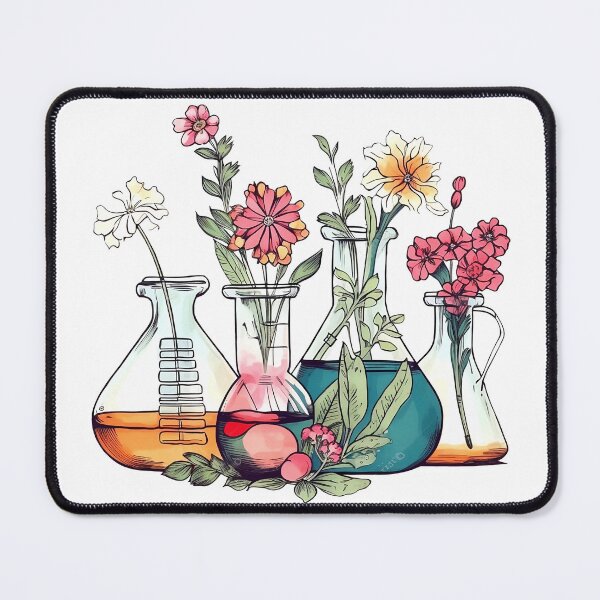 Item preview, Science Teacher, Chemistry Teacher Floral Beakers Laboratory Equipment Design designed and sold by Barbora Mudrová.
