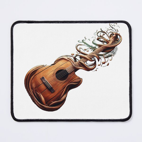 Item preview, Guitar with Musical Notes designed and sold by Gulyabani.