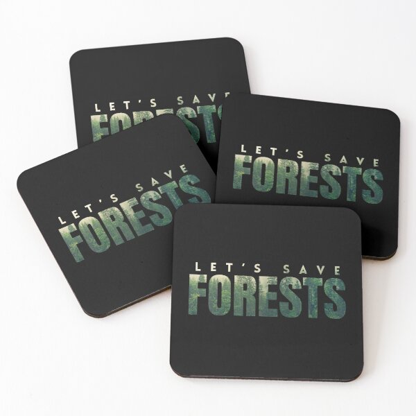 Item preview, Let's save forests, a photo of forests in letters, encourages the protection of the climate and environment on Earth designed and sold by SplashTastic.