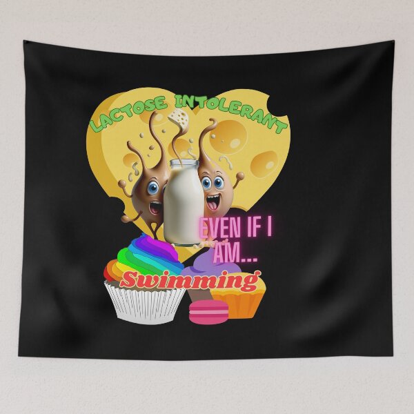 Item preview, LACTOSE INTOLERANT EVEN IF I AM SWIMMING designed and sold by carlos crane.
