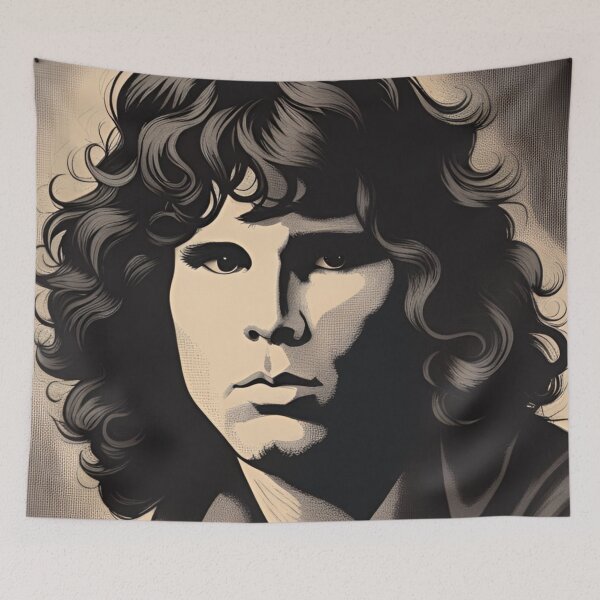 Item preview, Jim Morrison Black And White Art | TheAmericanPoet | The Doors Art designed and sold by TheAmericanPoet.