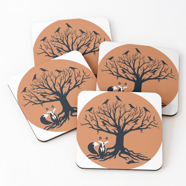 Item preview, Fox in the forest with ravens designed and sold by FlorianHz.