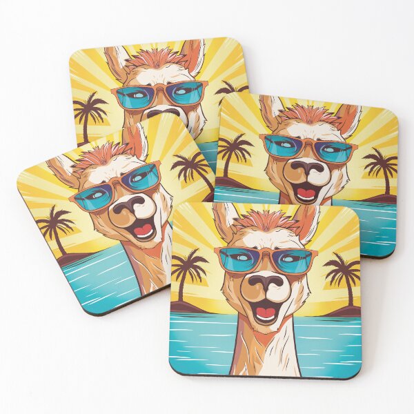 Item preview, Sunset With Funny llama with Sunglasses  designed and sold by Waveval.