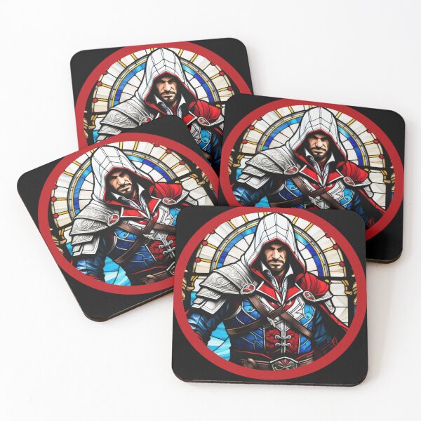 Item preview, Assassin's Creed Ezio Auditore Portrait Stained Glass designed and sold by FanArtisan.